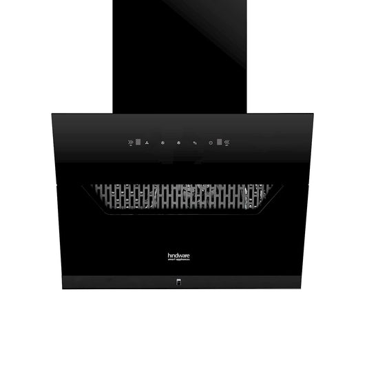 "Hindware Smart Appliances Olenna 60 cm Kitchen Chimney comes with Autoclean technology and maximum suction power of 1200 m3/hr with fliterless technology with motion sensor (Black 60cm)"