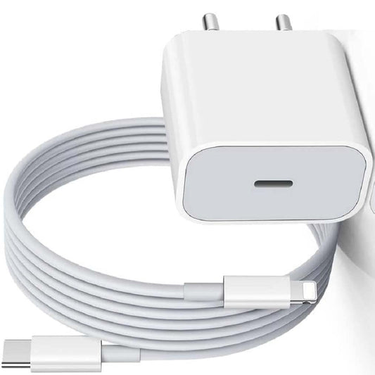 20W Original Charger Adapter Compatible with Apple iPhone 14/14 Pro/14 Pro Max/14 Plus/13/13Pro/12/12 Pro/ 11/ 11Pro with 1 Meter Data Cable C-Type PD2.0 Fast Adapter Charger with 6 Months Warranty